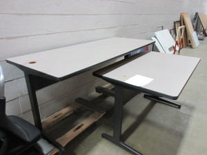 lot 132 image: HERMAN MILLER WORK TABLES