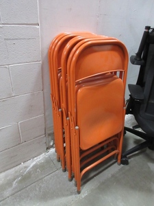 lot 133 image: FOLDING CHAIRS