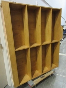lot 151 image: WOODEN DOUBLE BOOKCASE