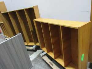 lot 152 image: WOODEN BOOKCASES - 2 SIZES