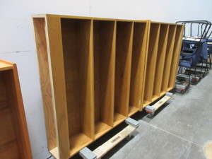 lot 153 image: PAIR OF WOODEN BOOKCASES