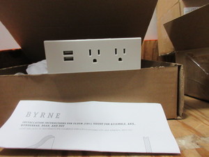 lot 161 image: BYRNE FLUSH MOUNT POWER AND CHARGING UNIT - NEW