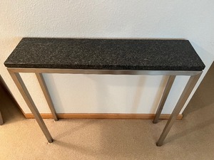 lot 3 image: Granite and Metal Hall table