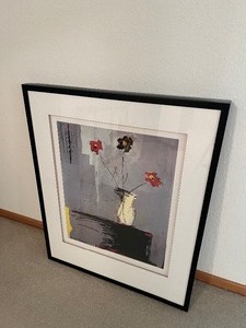 lot 4 image: Framed Shwan Dilorenzo Artwork Title Fleur III (gray)