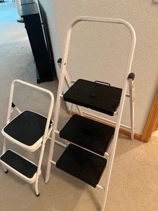 lot 5 image: Lot of Two Folding Step Ladders