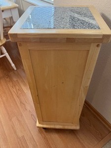 lot 11 image: Nice Granite Top Six Drawer Cabinet on Wheels