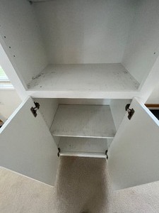 lot 39 image: Tall Painted White Bookcase or Storage Unit
