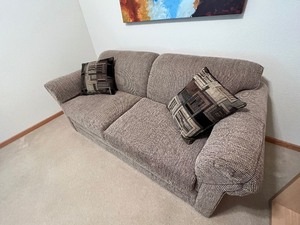 lot 48 image: Hide A Bed with Throw Pillows