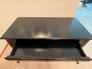 lot 53 image: Black Painted Office Desk