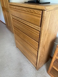 lot 66 image: Blackhawk Furniture Tall Bedroom Dresser with Jewelry Drawer