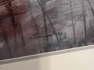 lot 78 image: Richard Earl Thompson Framed Artwork 1988