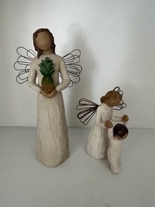 lot 94 image: Lot of Two Willow Angel Figurines