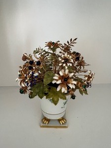 lot 97 image: Jane Hutcheson Gorham Fleur Des Siecles Enamel Floral Arrangement in Vase