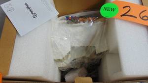 lot 26 image: Lights4fun, Inc. Christmas Village House Pre-Lit Multicolored LED Light Up Holiday Decoration H14.5 x W11 x D6.5 5056106725502