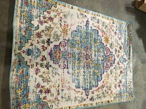 World Rug Gallery Vintage Traditional Bohemian 5 ft. x 7 ft. Blue Area Rug   Customer Returns See Pictures