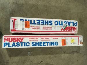 Lot of 2 Plastic Sheeting Different Sizes  Customer Returns See Pictures