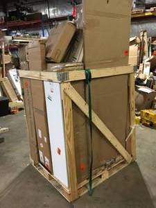 Pallet of Assorted  Furniture, shelving and Miscellaneous units  Various Models and Conditions or missing parts Customer Returns See Pictures