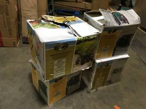 Lot of 4 Assorted Hampton Bay Hose Reels  Customer Returns See Pictures