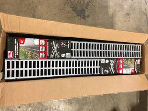 RELN Storm Drain Deep Series 5 in. W x 5.25 in. D x 39.4 in. L Channel Drain Kit with Gray Grate (6-Pack) Customer Returns See Pictures