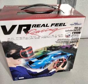 lot 78 image: NEW VR Real Feel Virtual Reality Car Racing Gaming System with Bluetooth Steering Wheel and Headset Goggles Viewer Glasses