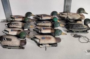 lot 100 image: Set of 10 Mallard Duck Decoys
