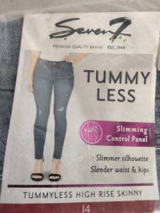 lot 104 image: NEW Seven 7 Tummy Less High Rise Skinny Jean Size 14