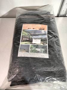 lot 200 image: New REBELLA 75% Shade Cloth, Black Shade Cloth with Grommets, Garden Shade Cloth Shading Antifreezing for Plants Cover, Greenhouse, Barns Kennel, Patio (12ftx24ft)