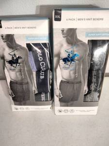 lot 216 image: (2) NEW Beverly Hills Polo Club Mens 4 Pack Knit Boxer, Size Extra Extra Large