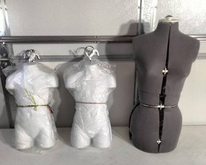 lot 228 image: Adjustable Dress Maker & (6) Kids Body Hangers