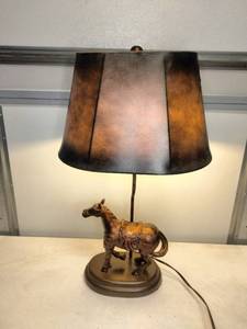 lot 239 image: Decorative Horse Table Lamp