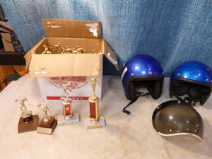 lot 46 image: Helmets and Trophies