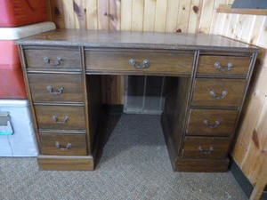 lot 54 image: Solid Wood Desk