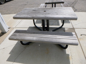lot 103 image: Landscape Forms Heavy Duty Picnic Table