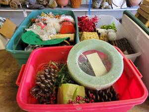lot 18 image: (3) Large Plastic Totes of Assorted Christmas Decor