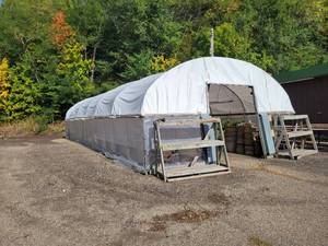 lot 1 image: Greenhouse with Blower Air Ventilation Side Wall - Approx. 48 x 22 x 12