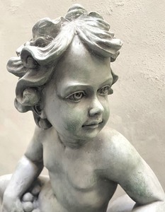 lot 44 image: Resin Cherub Sculpture