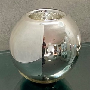 lot 47 image: Pair of Sensational Silver Glass Candle Holders