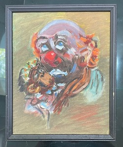 lot 124 image: 4 Original Clown Paintings by Plitman
