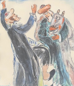 lot 126 image: Simchas Torah Original Art by Plitman