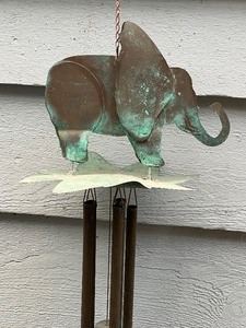 lot 23 image: Metal Elephant Themed Wind Chime