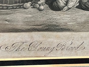 lot 33 image: Vintage Engraving The Young Brood by John Linnell