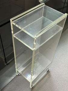 lot 39 image: Petite Vintage Lucite Rolling Shelf