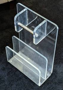 lot 77 image: Vintage Lucite Toilet Paper HolderMagazine Rack
