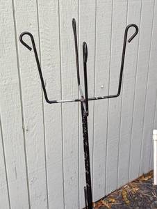 lot 103 image: Three Metal Outdoor Plant Stands