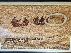 lot 110 image: Framed Prehistoric Style Print