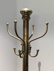 lot 17 image: Vintage Brass Coat Rack