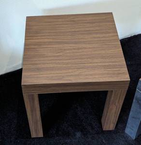 lot 135 image: Pair of Vintage Faux Wood Plastic Side Tables