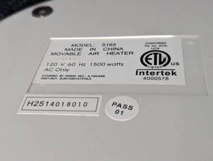 lot 137 image: Lasko Space Heater