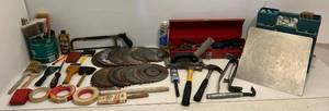 lot 43 image: Group Of Misc. Tools And Saw Blades