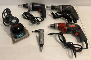 lot 54 image: Group Of Misc. Power Tools Including Black & DeckerSkill Sheetrock Drills & More